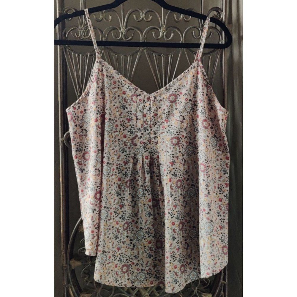 Women Nine Bird‎ Sexy Floral Print Tops V-Neck Fresh Chiffon Sleeveless Camisole